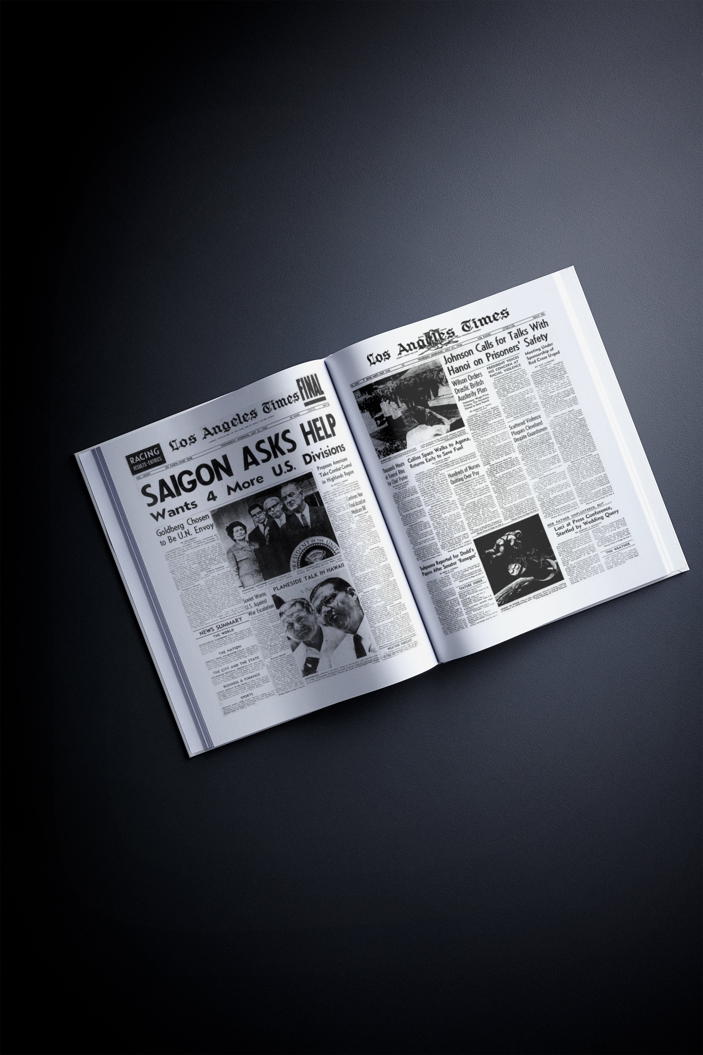 70th Milestone Birthday Newspaper Book Los Angeles Times Edition - Image 5