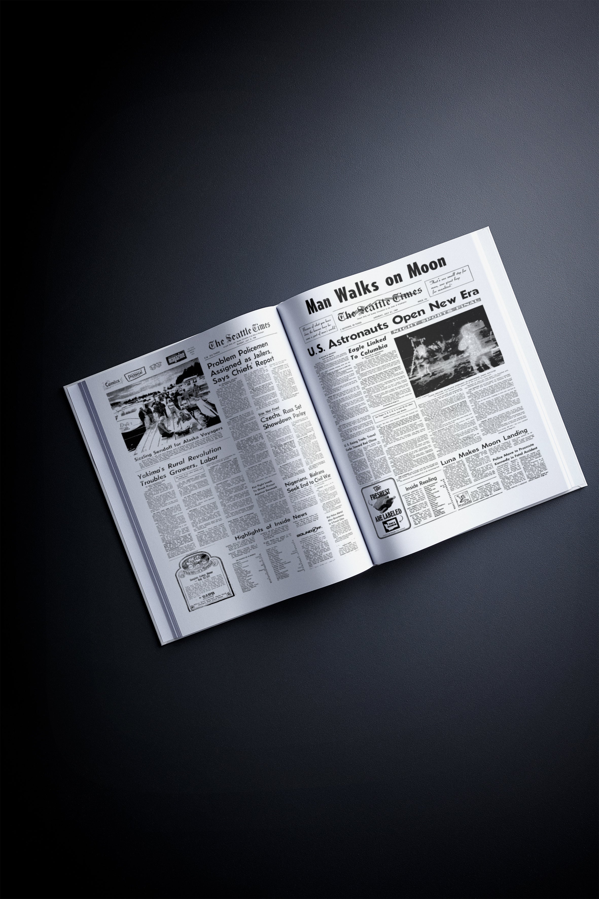 70th Milestone Birthday Newspaper Book Seattle Times Edition - Image 5